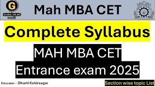 MAH MBA CET 2025 Exam | Complete analysis |Syllabus, Eligibility Criteria, Imp dates, Paper pattern