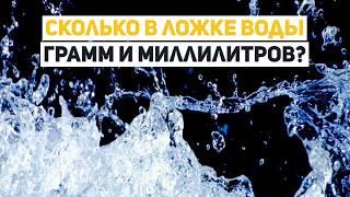 Сколько в ложке воды грамм и миллилитров?