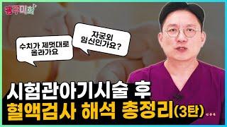 시험관아기시술 후 혈액검사 해석 총정리 3탄