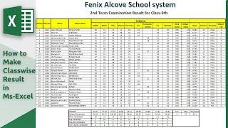 How to Make Class wise Result in Microsoft Excel 2019 | Excel Secrets to Create Class wise Result