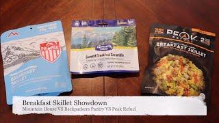 Breakfast Skillet Showdown | Mountain House Vs. Backpackers Pantry Vs. Peak Refuel