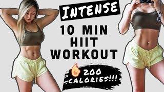 INTENSE HIIT WORKOUT | BURN 200 CALORIES IN 10 MINS