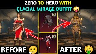 ZERO TO HERO WITH GLACIAL MIRAGE OUTFIT  PUBG METRO ROYALE CHAPTER 23