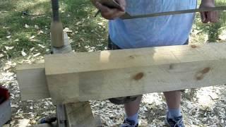 Timber Frame Shed - Laying Out and Making a Knee Brace Pocket