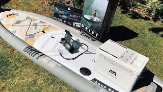 Getting ready for SUP fishing / Unboxing the Aqua Marina Bluedrive S electric fin & fishing SUP