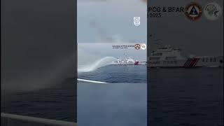 China Coast Guard fires water cannon at BFAR vessels during supply mission in WPS