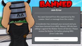 Getting BANNED From MM2..  (Murder Mystery 2)