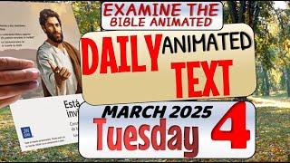 JW DAILY ANIMATED TEXT LET'S HELP OTHERS.  EXAMINE THE BIBLE ANIMATED