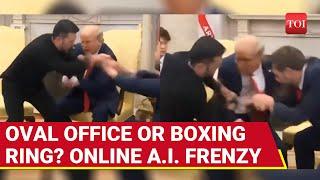 This Is How Trump-Zelensky Physical Fight Would Look; AI Transforms Oval Office into Boxing Ring