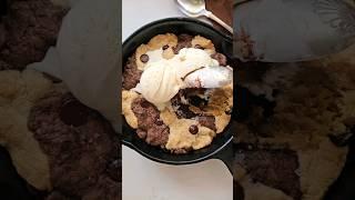 Small batch marbled brown butter skillet cookie #minimakes  #shorts #baking
