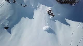 Big cliffs, straightlines and backflips in Jackson Hole Backcountry Skiing