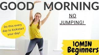 10MIN GOODMORNING WALK FOR BEGINNERS || Do this every morning to kickstart your day|| NO Jumping