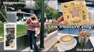 i saw 5 members of TREASURE (트레저) at YG's the SameE Cafe! *an unexpected vlog*