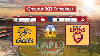 AFL EVOLUTION GREATEST EVER COMEBACK