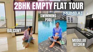 my 2BHK Empty FLAT Tour in MUMBAI (with Gym & Swimming Pool) | my first RENTED FLAT | Shalini Mandal