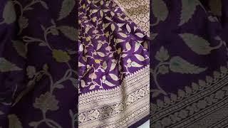 Pure banarasi katan silk handloom made with tilfi colour with silk trade mark