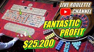  LIVE ROULETTE |  FANTASTIC 25.200 PROFIT SESSION  In Las Vegas Casino  Exclusive  2023-10-08