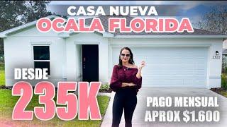 “¡Tour en Casa Nueva en Ocala, FL! Desde $235K con Terreno Amplio y Financiamiento Especial al 4.8%”