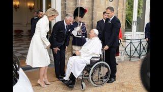 POPE FRANCIS AND THE ROYAL FAMILY OF BELGIUM IN BRUSSELS #belgium #royalfamily #popefrancis #pope