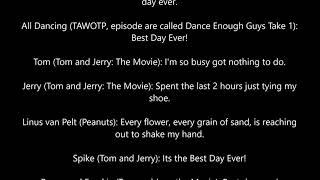 The Script for "The Best Day Ever (A Kristopher Taylor Version)" for Kristopher Taylor