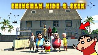 Shinchan And Franklin Playing Hide & Seek With Red Criminal Green Criminal &Others In Gta 5|Mr SASI|