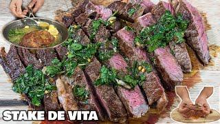 Friptura de vita//Steak de vita la tigaie//Cum fac eu friptura de vită perfecta!Gata în 12minute!!!