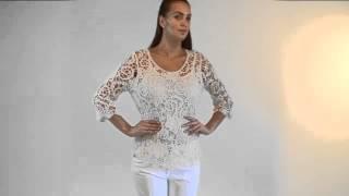 Two Piece Crochet Daisy Top ( Beige )