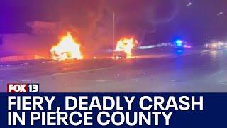 Fiery, deadly Pierce County crash caused by BMW going 100+ mph | FOX 13 Seattle