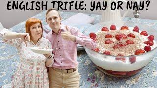 We made a CLASSIC ENGLISH SUMMER TRIFLE for the first time! (kitchen news included)