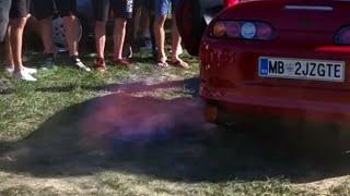 Loudest pipe Contest ! Mitsubishi vs BMW vs Audi - 7.Avto tuning show Cobra team