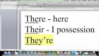 Spelling Tips: THERE, THEIR, THEY'RE  - How to Spell Words, Confused Words