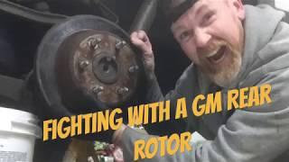 Removing a difficult rear rotor from a GM Truck / SUV