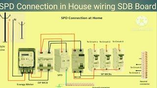 How to install surge protection Device|Single phase SPD connection Diagram| #SPD connection for Home