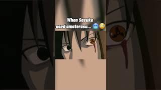 When Sasuke used amaterasu…  #narutoshippuden #shorts