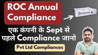 ROC Compliance for Private Limited Company | ROC Filing for Pvt Ltd Company | Annual Filing Pvt Ltd