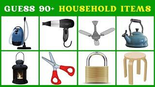 Picture Quiz - Can You Guess the Household items? | Household items Quiz | Learn Entry