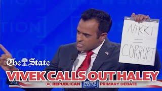 GOP Debate: Vivek Ramaswamy, Ron DeSantis Take Shots At Nikki Haley Over Corporate Donors