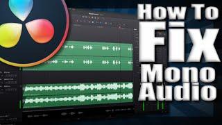 How To Fix Mono Audio & How To Convert To Dual Mono - DaVinci Resolve 16 Tutorial