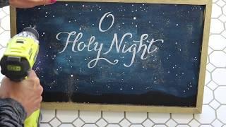 DIY Lighted Christmas Sign