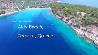 Aliki Beach, Thassos Island, Greece - Drone View