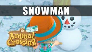 Animal Crossing New Horizons how to build a snowman