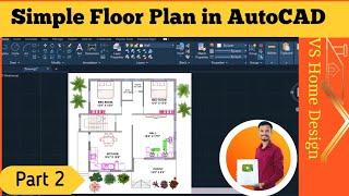 simple house plan in Autocad | how to create home plan in Autocad | Autocad in Hindi | part 2