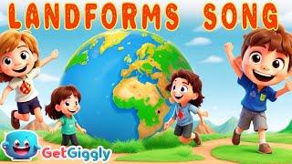 Landforms Song| Different Landforms on Earth|GetGiggly Nursery Rhymes and Kids Songs