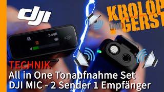 All in One Tonaufnahme Set - DJI MIC - 2 Sender 1 Empfänger  Krolop&Gerst