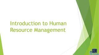 Introduction to Human Resource Management