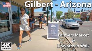 Walking in Downtown Gilbert, Phoenix, Arizona  4K Virtual Walk Tour, United States