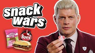 WWE Star Cody Rhodes Rates British And American Food | Snack Wars