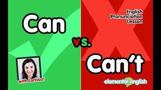 Can vs. Can't | English Pronunciation Lesson