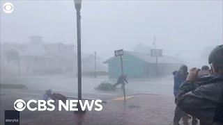Weather Channel's Jim Cantore nearly blown away, hit by tree branch while covering Hurricane Ian