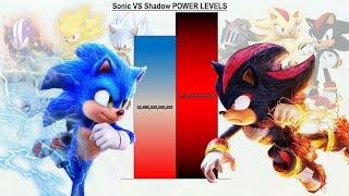 Sonic VS Shadow POWER LEVELS All Forms - Sonic The Hedgehog / Sonic 1 / Sonic 2 / Sonic 3